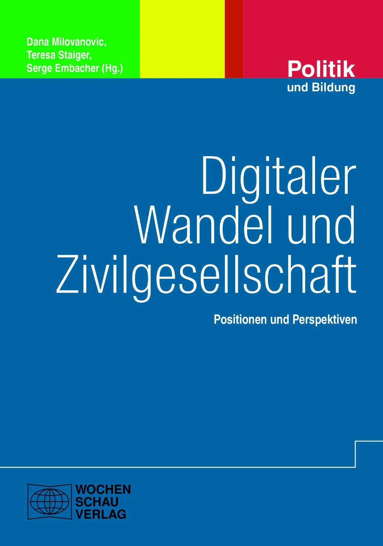 Blaues Buchcover mit der Aufschrift "Digitaler Wandel und Zivilgesellschaft. Positionen und Perspektiven"