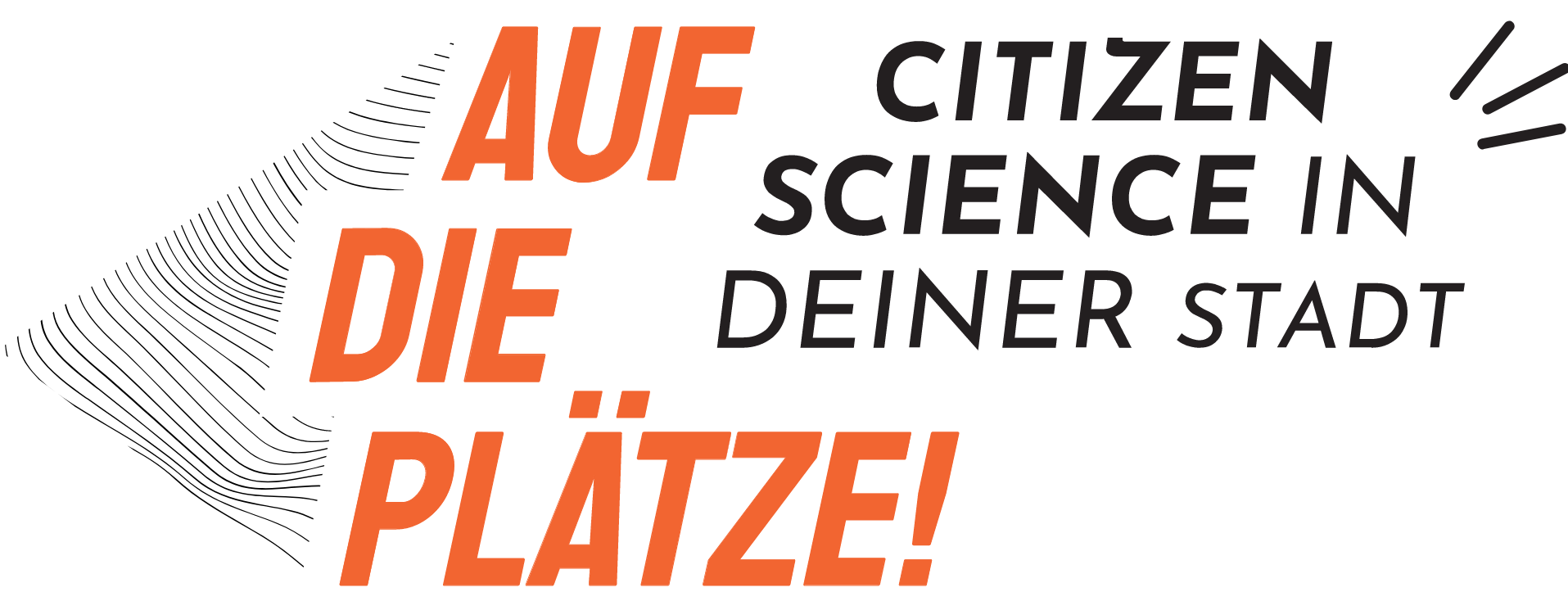 Logo: Auf die Plätze! Citizen Science in Deiner Stadt
